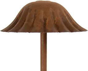 Rustikálny hrdzavý zápich huba L - Ø 14*41 cm