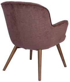 Tmavofialové zamatové kreslo Lenn – Dutchbone