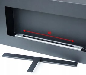 Kratki DELTA/FLAT/TUV - Nástenný BIO krb DELTA/FLAT 40x90 cm 1,5kW čierna