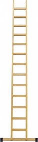 Drevený jednostranný oporný rebrík Sadař, 4 m