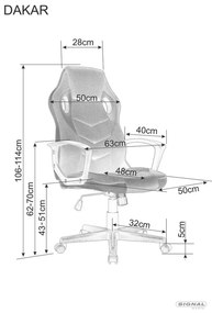 Herní židle Dakar černá/červená