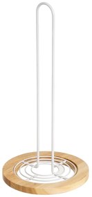 Biely/v prírodnej farbe kovový stojan na papierové utierky ø 15 cm – Casa Selección