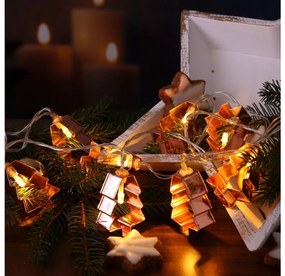 LED svetelná reťaz CHRISTMAS TREE 140 cm medená
