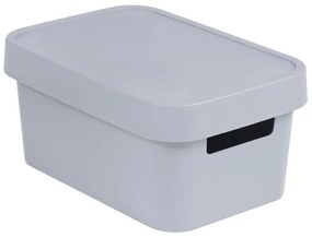 Úložný box s vekom Infinity 4,5l 229387 svetlosivá