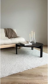 Čierny okrúhly konferenčný stolík z borovicového dreva ø 80 cm Sticks – Karup Design