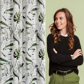 ZATEMŇOVACÍ ZÁVES NA KRÚŽKOCH ELLEN 140X250 CM VZOROVANÁ