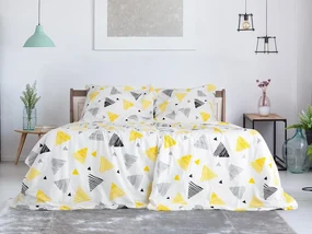 Obliečky z renforcé bavlny TRIANGLE biele Rozmer obliečky: 70 x 90 cm | 140 x 200 cm