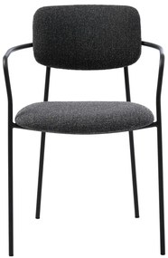 Tmavosivá jedálenská stolička Zama – Unique Furniture