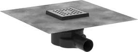 Hansgrohe RainDrain Point, úplná sada podlahového vpustu 100x100, kartáčovaná nerezová oceľ, HAN-56246800