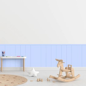 PIPPER. Textilná samolepiaca tapeta - Obdĺžnik - Modrá farba Farba: Bledá, Veľkosť: 60 cm