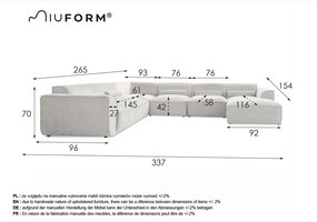 Béžová rohová pohovka (ľavý roh/do tvaru "U") Flex Felix – Miuform