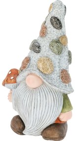 Záhradný trpaslík s muchotrávkou, polyresin, 23 x 17,5 x v. 41 cm
