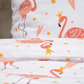 4Home Detské bavlnené obliečky Flamingo, 140 x 200 cm, 70 x 90 cm