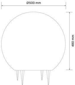 Vonkajšia lampa ARGENTO 1xE27/15W/230V pr. 50 cm IP65 šedá