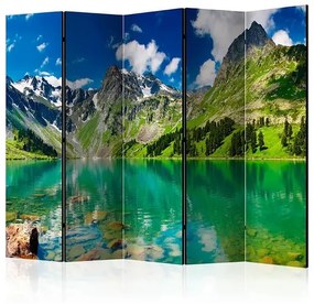 Paraván - Mountain lake II [Room Dividers] Veľkosť: 225x172, Verzia: Akustický