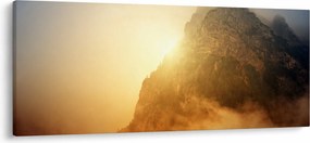 Obraz hory v hmle (120x50 cm)