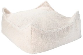 Krémový detský sedací vak z textílie buklé Square – Wigiwama