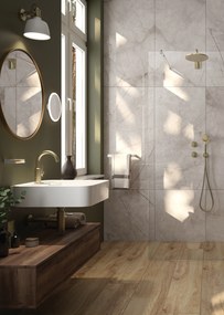 Deante Cascada, okrúhla nerezová dažďová sprchová hlavica 250 mm, mosadzná, NAC_M91K