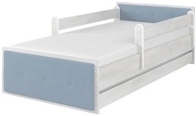 Raj posteli Detská čalúnená posteľ MAX XL " modra" biela