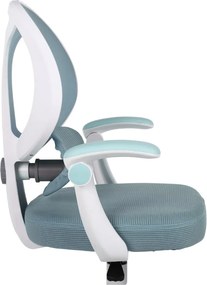 Detská otočná stolička Neoseat JUNI 009 s podnožou — látka, modrá