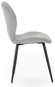 Svetlosivé jedálenské stoličky v súprave 4 ks Milu – Marckeric