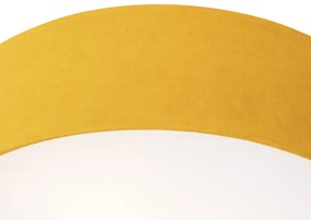 Moderné stropné svietidlo okrové 40 cm so zlatým vnútrom - Drum