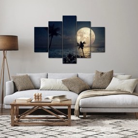 Obraz - Pláž za splnu (150x105 cm)
