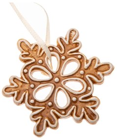 Keramická vianočná ozdoba ø 6 cm Gingerbread Flake – Dakls