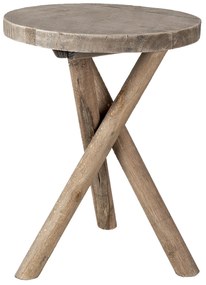 Drevený okrúhly stolík na kvety - Ø 24 * 32 cm