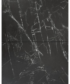 Čierny okrúhly rozkladací jedálenský stôl s keramickou doskou ø 160 cm Vashti – Kave Home