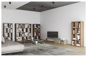 Sivý variabilný televízny stolík s orechovou dyhou TemaHome Move