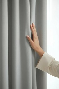 Záves na riasiacu pásku HOLD strieborný 140x270 cm