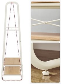 Stojanový vešiak LINEA biela/hnedá