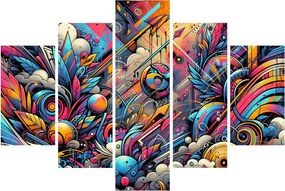 Obraz - Pestrofarebné graffiti (150x105 cm)