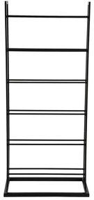 Čierny kovový regál na víno počet fliaš 5 38x84,5x20 cm Single Floor – PT LIVING