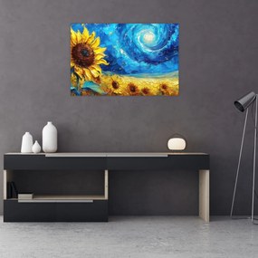 Obraz - Maľba slnečníc (90x60 cm)