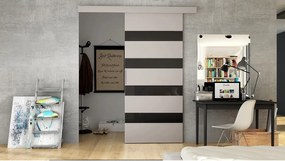 Interiérové posuvné dvere Opera 90 V, Farby: kašmír / čierny lacobel