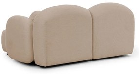 Svetlohnedá rohová pohovka z textílie buklé (pravý roh/s leňoškou) Orbit – Ropez