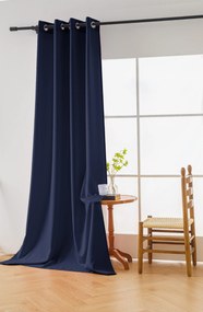 Záves OXFORD LIGHT 140x250 cm, tmavomodrý Zavesenie: Riasiaca páska