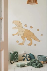 Drevená nástenná dekorácia Origami T-rex – dinosaurus do detskej izby S