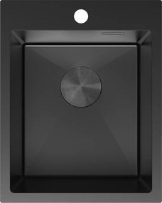 Mexen Solix, 1-komorový nerezový drez 400 x 500 mm, čierna, 6406401000-70