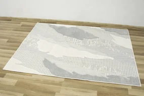 Šnúrkový koberec Stella D431A sivý / strieborný / krémový