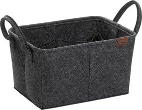 Kela Úložný kôš s ušami Fay, 35 x 25 cm, tm. sivá