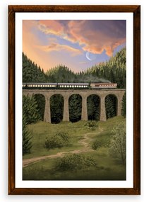 Poster Chmarošský viadukt - Poster A3 + čierny rám (46,8€)