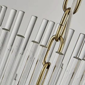 Toolight Toolight, krištáľové závesné svietidlo 8xE14 APP1654-8CP, zlatá lesklá, OSW-01597