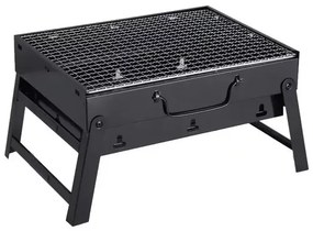 Zaparkorun Cestovný prenosný skladací gril na drevené uhlie Grillbox