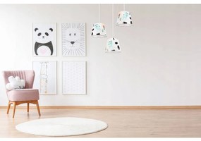 Detské závesné svietidlo Bambi, 3x textilné tienidlo so vzorom, o, s