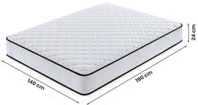 Taštičková matrace Evan s chráničem 140x190