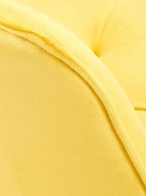 Jedálenská stolička Wallace - zamat - Žltá