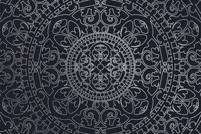 Tapeta orientálny ornament v čiernobielom - 450x300